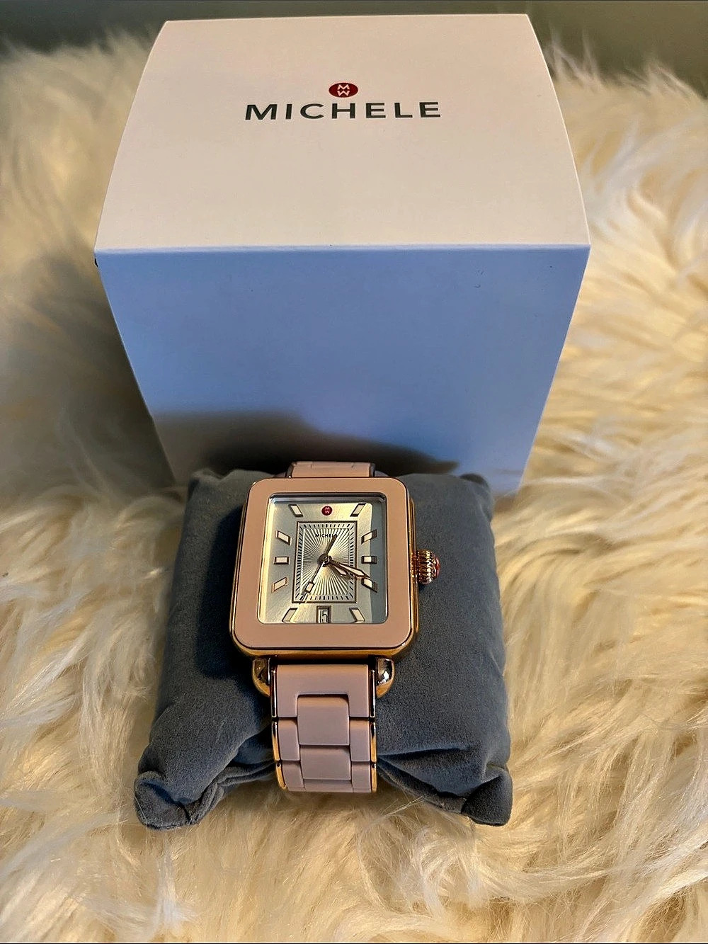 Michele Deco Sport Pink and Rose Gold-Tone Watch